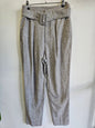 STATE OF PLAY LINEN PANTS GREY PLAID SIZE 8