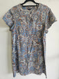BRIDGE HIGH Unknown fabric SHORT SLEEVE MINI DRESS BLUE PAISLEY SIZE 11