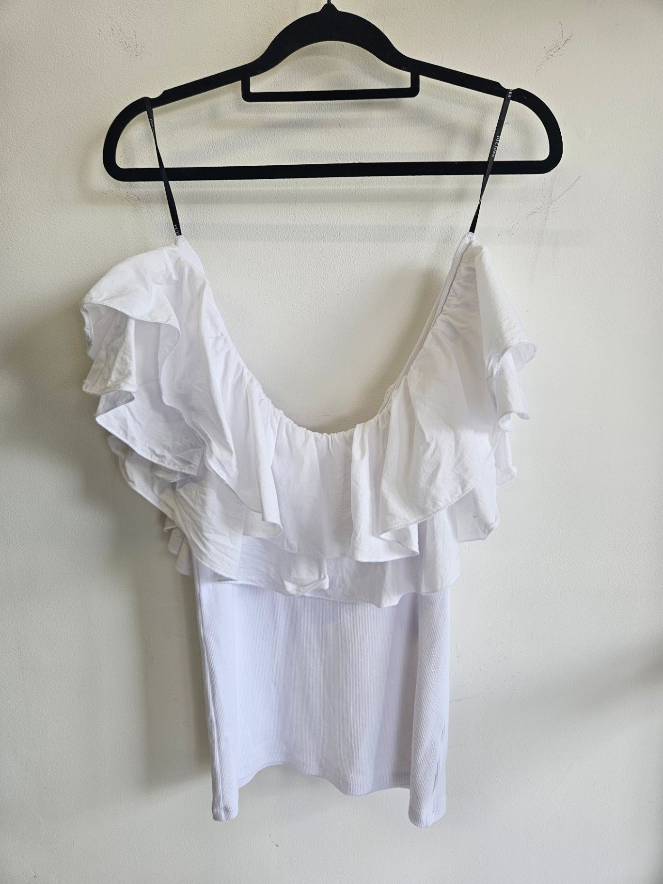 DECJUBA COTON OFF SHOULDER TOP WHITE SIZE S