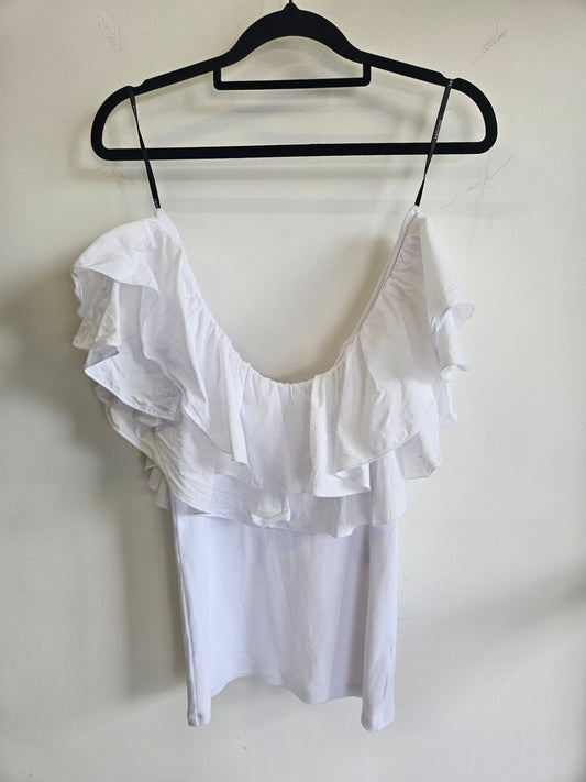 DECJUBA COTON OFF SHOULDER TOP WHITE SIZE S