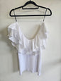 DECJUBA COTON OFF SHOULDER TOP WHITE SIZE S