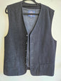 BLUESTONE FAUX SUEDE VEST BLACK SIZE M