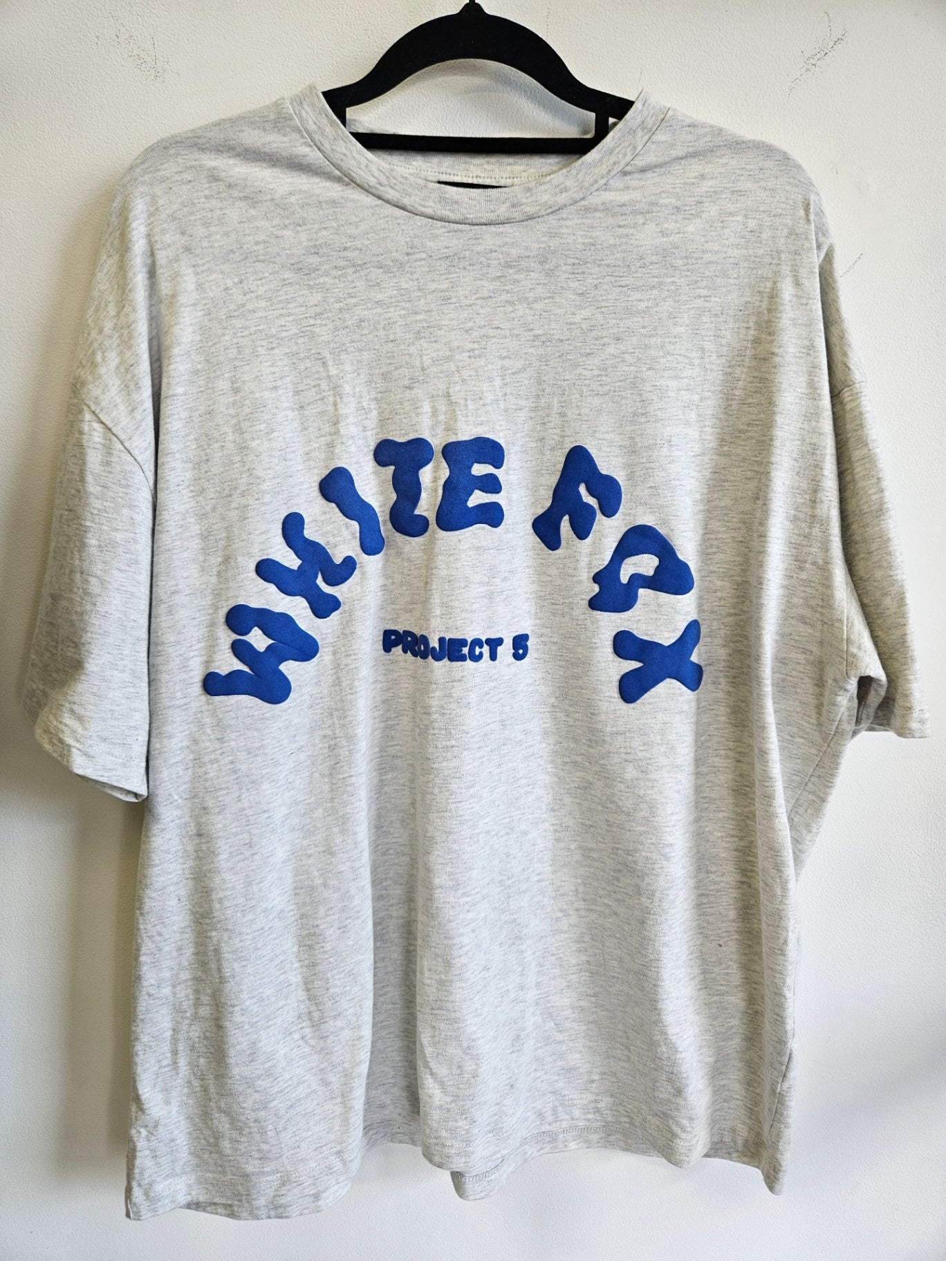 WHITE FOX COTTON T SHIRT LIGHT GREY SIZE M/L