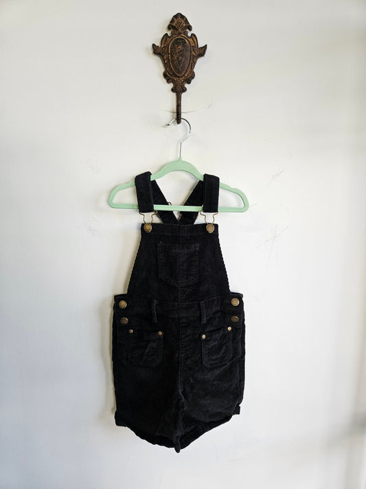 JAMIE KAY CORDUROY DUNGAREES BLACK SIZE 5