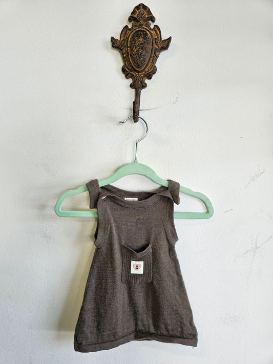 NURTURED BY NATURE MERINO DRESS BROWN SIZE NB