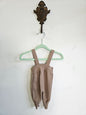 LITTLE BUNDLE COTTON KNIT OVERALLS BEIGE SIZE NB