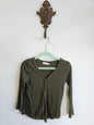 JAMIE KAY COTTON LONG SLEEVE TOP KHAKI SIZE 3