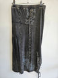 TREASON RORK COTTON SKIRT CHARCOAL STUDDED SIZE M
