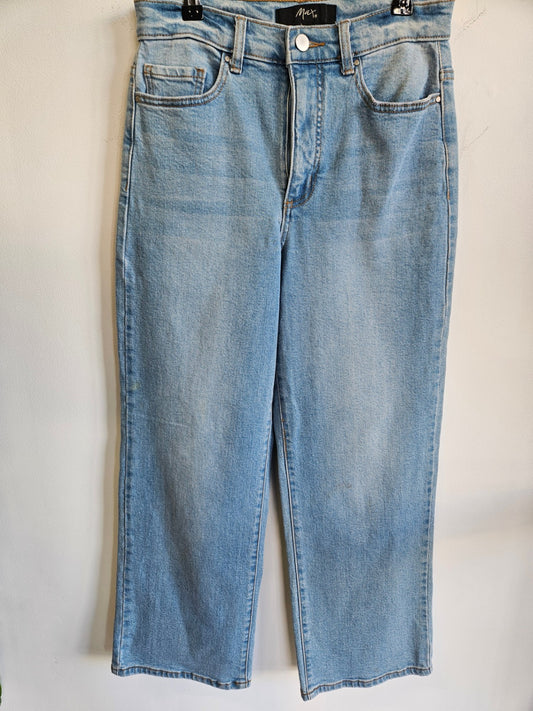MAX DENIM WIDE CROPPED JEANS LIGHT BLUE SIZE 8