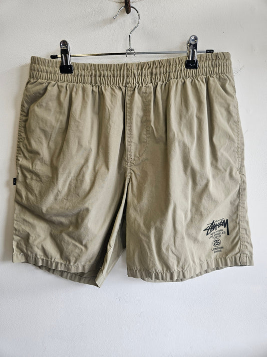 STUSSY COTTON SHORTS BEIGE SIZE M