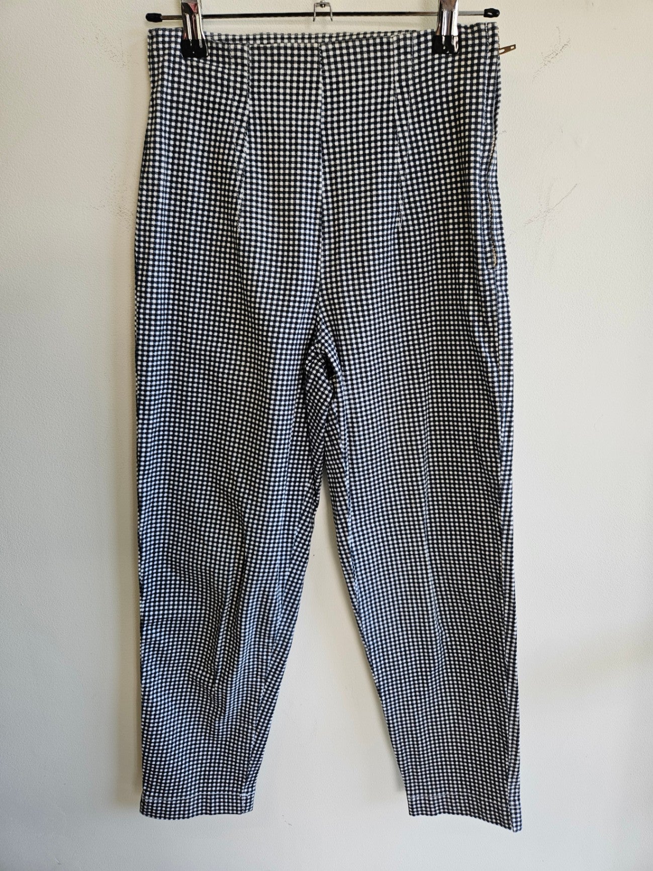 ATMOSPHERE STUDIO COTTON PEDAL PUSHER BLACK AND WHITE GINGHAM SIZE 8