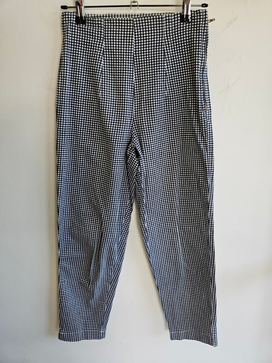 ATMOSPHERE STUDIO COTTON PEDAL PUSHER BLACK AND WHITE GINGHAM SIZE 8