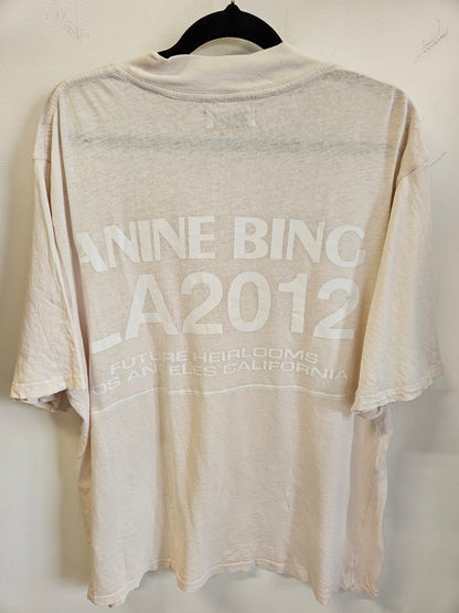 ANINE BING ORGANIC COTTON T SHIRT PALE PINK SIZE M