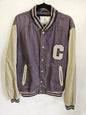 SELECTED JEANS COTTON BOMBER JACKET CHARCOAL BEIGE SIZE M