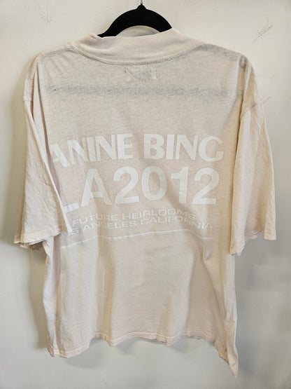 ANINE BING ORGANIC COTTON T SHIRT PALE PINK SIZE M