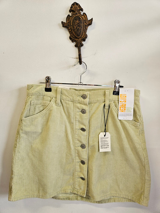 LEVIS FRESH CORDUROY SKIRT PISTACHIO SIZE 12