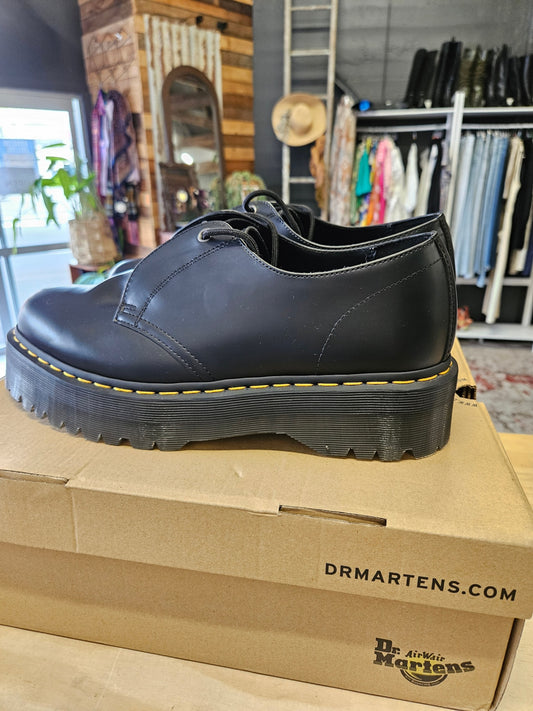 DR MARTENS PATENT LEATHER SHOES BLACK SIZE UK12