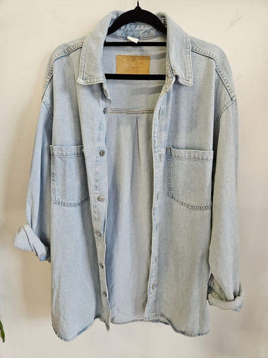 & DENIM DENIM JACKET LIGHT BLUE SIZE S