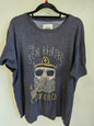BARKER'S COTTON T SHIRT NAVY SPECKLE SIZE L