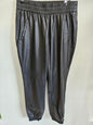DKNY FAUX LEATHER JOGGER PANTS BLACK SIZE S