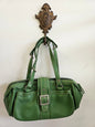 CELINI LEATHER HANDBAG GREEN SIZE