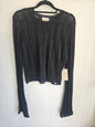 BRIXTON VISCOSE LONG SLEEVE TOP BLACK SIZE L