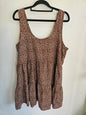 ALL ABOUT EVE MINI DRESS BROWN FLORAL SIZE 12