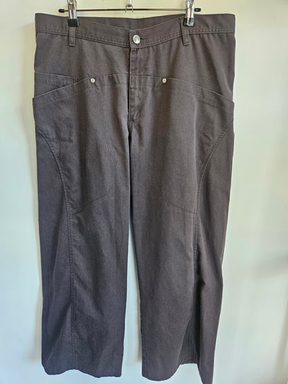 DOOSH COTTON PANTS BROWN SIZE 34