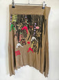 DESIGUAL COTTON SKIRT KHAKI EMBROIDERED MULTI SIZE S