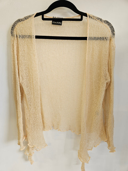 SILVER SURFER COTTON MESH CARDIGAN CREAM SIZE S