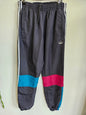 ADIDAS NYLON PANTS BLACK BURGUNDY TEAL SIZE S
