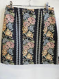 UNKNOWN BRAND COTTON BLEND MINI SKIRT BLACK FLORAL SIZE M
