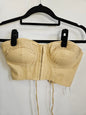 HELLO MOLLY LINEN BUSTIER BEIGE SIZE S