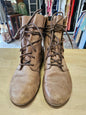 ZIERA LEATHER BOOTS BROWN SIZE 40