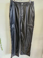 SHOWPO LEATHERETTE CARGO PANTS BLACK SIZE 10
