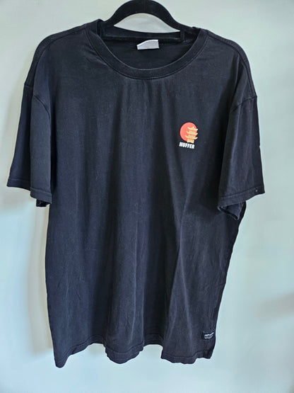 HUFFER COTTON T SHIRT BLACK TEMPLE OF HUFFER SIZE M