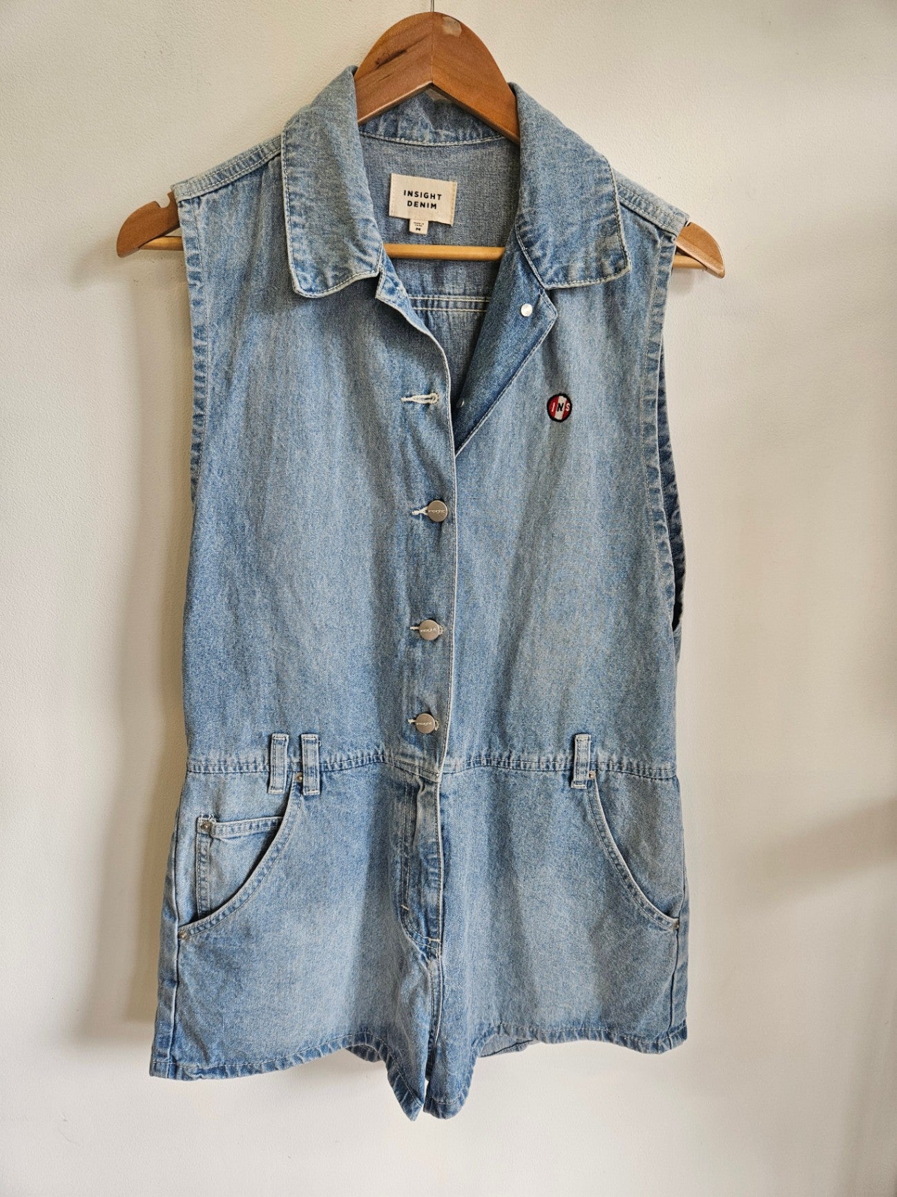 INSIGHT DENIM SHORTALL LIGHT BLUE SIZE M