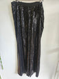 NEIMAN MARCUS SEQUINNED PANTS BLACK SIZE 14