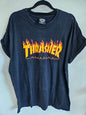 THRASHER COTTON T SHIRT BLACK SIZE L