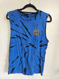SANTA CRUZ COTTON SLEEVELESS TOP BLUE TYE DYE MONSTER SIZE 12Y