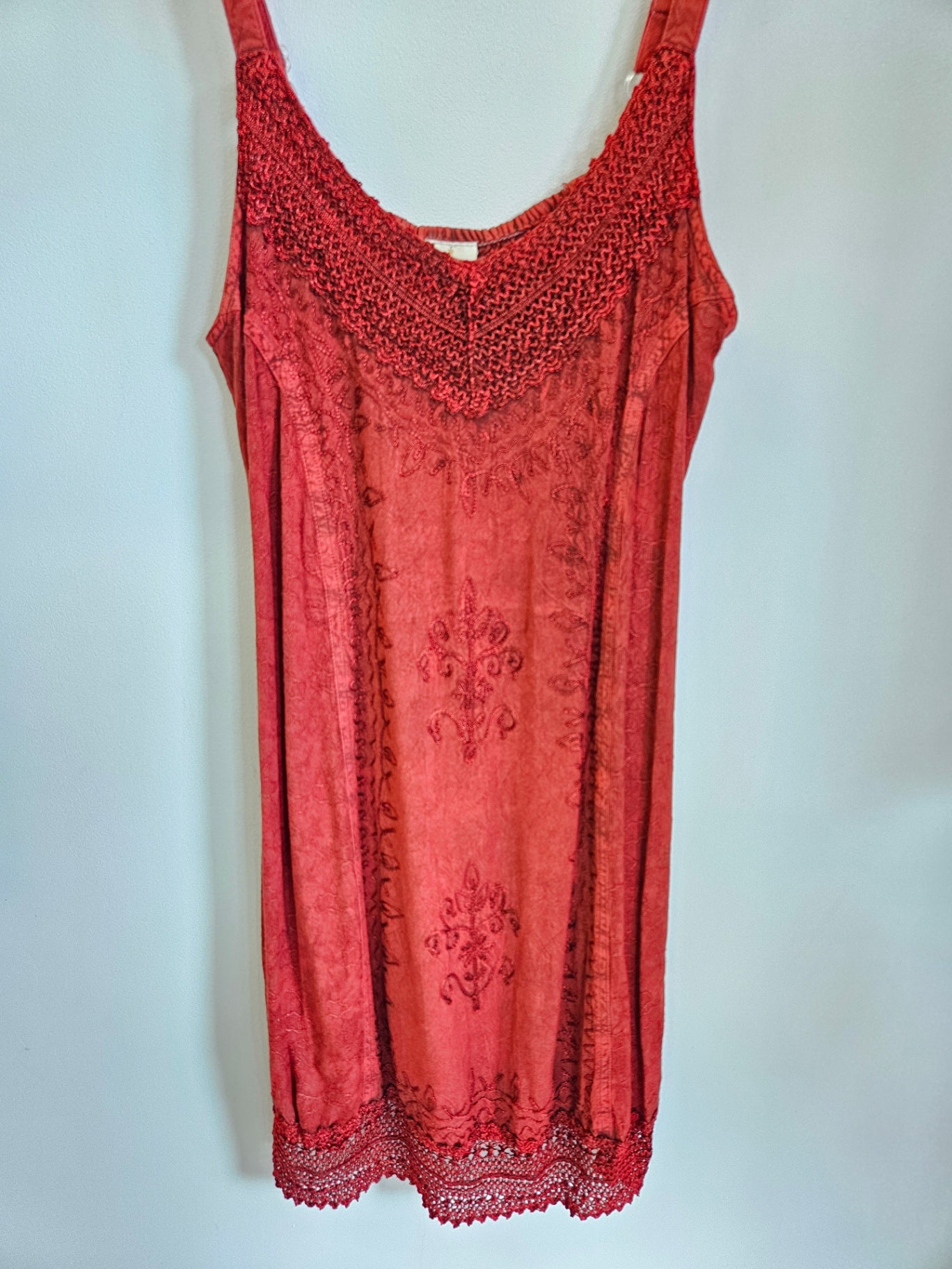 VERONIKAS APPAREL COTTON DRESS RED SIZE L/XL