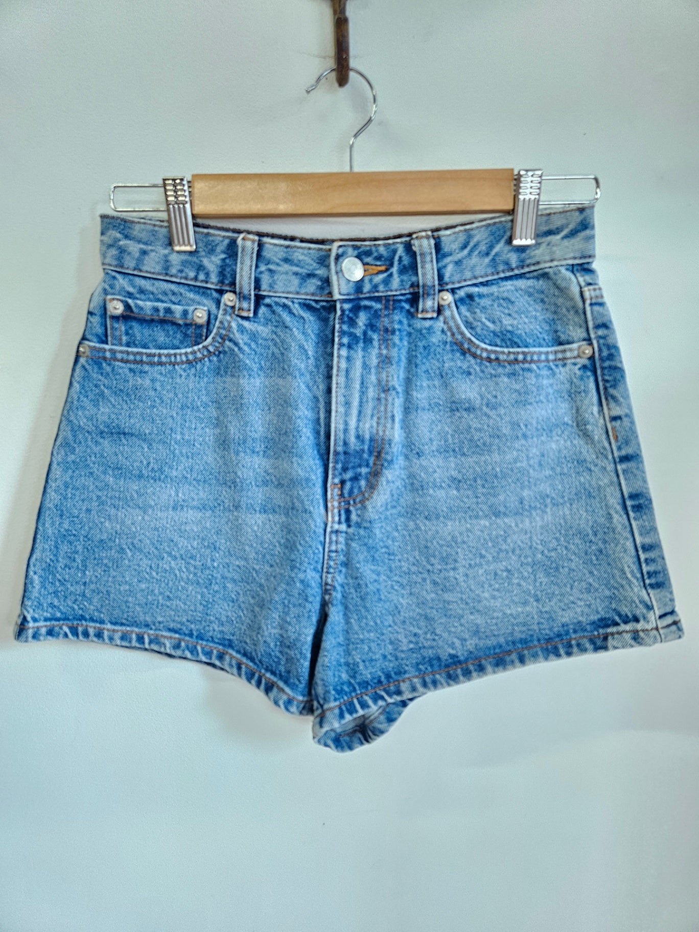 GLASSONS DENIM SHORTS MID BLUE SIZE 8