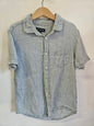 NO ISSUE LINEN SHIRT BLUE GREY SIZE 8