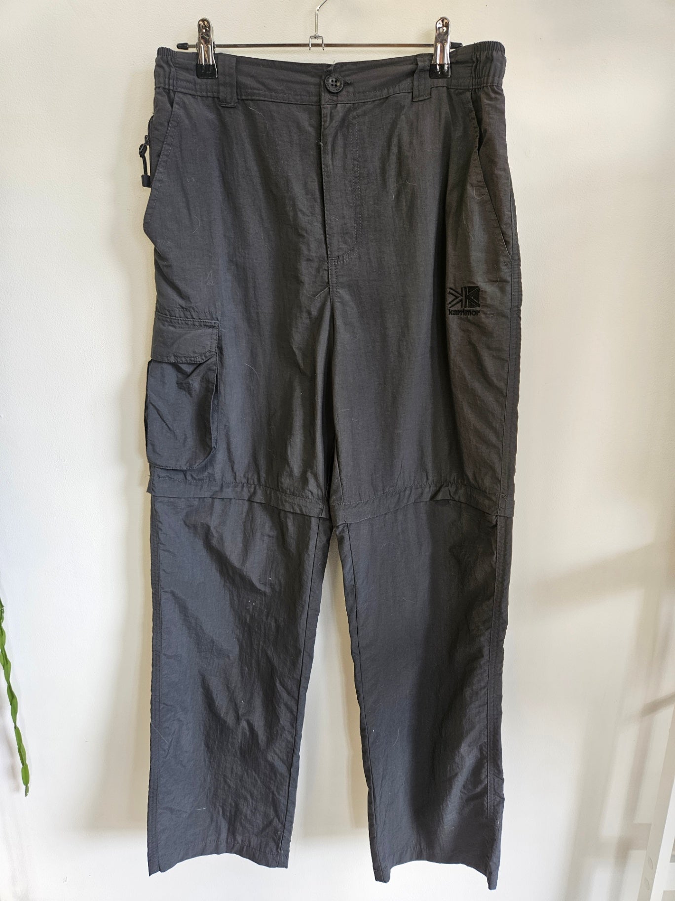 KARRIMOR NYLON CONVETIBLE PANTS CHARCOAL SIZE 12