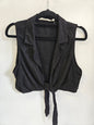 GLASSONS LINEN VEST BLACK SIZE 12
