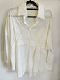 ET ALIA VISCOSE RAYON BLEND SHIRT WHITE SIZE S