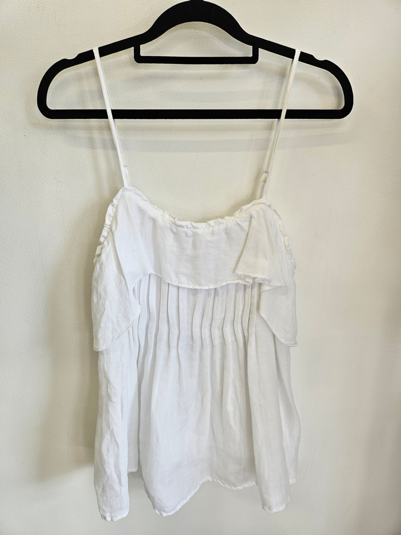 COUNTRY ROAD COTTON LINEN SLEEVELESS TOP WHITE SIZE 10