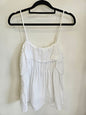 COUNTRY ROAD COTTON LINEN SLEEVELESS TOP WHITE SIZE 10