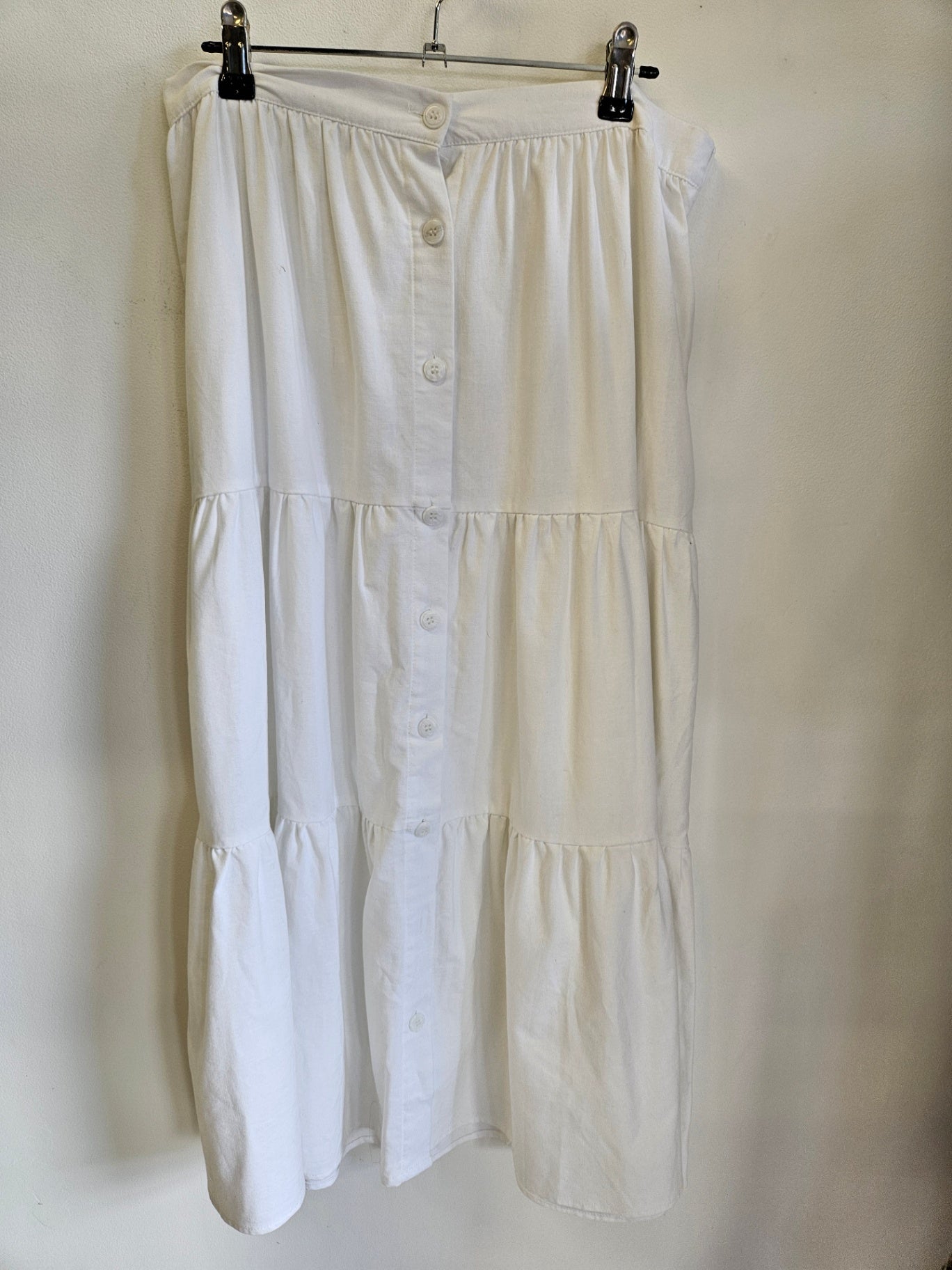 3RD STORY LINEN MAXI SKIRT WHITE SIZE L
