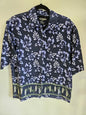 URBAN COTTON SHIRT NAVY PURPLE HIBISCUS SIZE 12Y